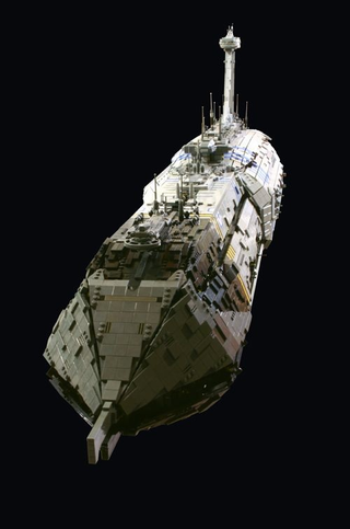 Illustration for article titled Lego Master Completes 30-Pound Star Wars Starship Model